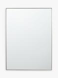 John Lewis Scandi Metal Rectangular Mirror, 102 x 76cm, Silver