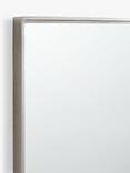 John Lewis Scandi Metal Rectangular Mirror, 102 x 76cm, Silver
