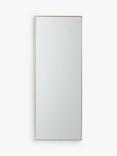 John Lewis Scandi Metal Frame Rectangular Hall Mirror, 122 x 46cm, Gold