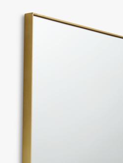 John Lewis Scandi Metal Frame Rectangular Hall Mirror, 122 x 46cm - view 2, Gold