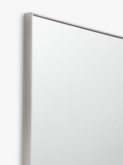 John Lewis Scandi Metal Frame Rectangular Hall Mirror, 122 x 46cm - view 2, Silver
