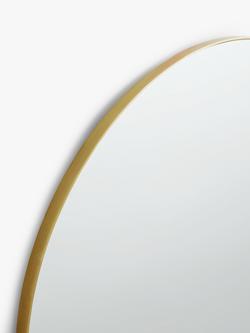 John Lewis Scandi Metal Overmantel Mirror, 76 x 102cm - view 2, Gold