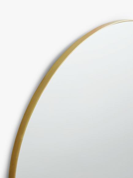 John Lewis Scandi Metal Overmantel Mirror, 76 x 102cm - view 2, Gold