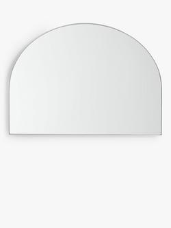 John Lewis Scandi Metal Overmantel Mirror, 76 x 102cm, Silver