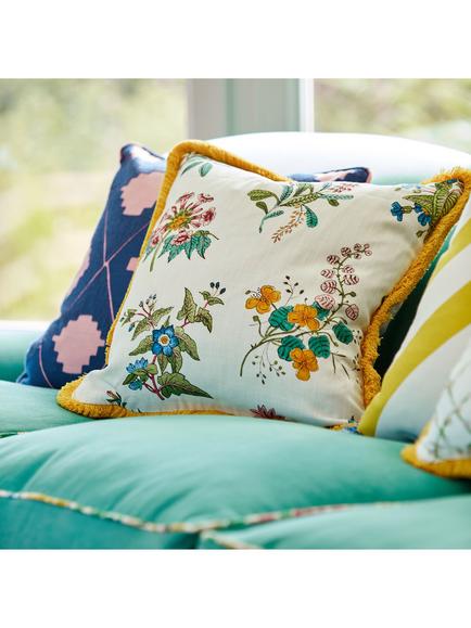 Harlequin x Sophie Robinson Furnishing Fabric Woodland Floral & Caprice - view 2, Peridot/Ruby/Pearl