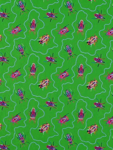 Harlequin x Sophie Robinson Jewel Beetles Fabric, Emerald
