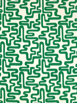 Harlequin x Sophie Robinson Meander Fabric, Emerald/Aquamarine