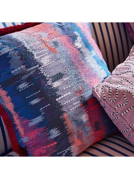 Harlequin x Sophie Robinson Wilderness Fabric - view 2, Lapis/Carnelian/Ruby