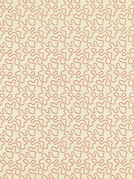 Harlequin x Sophie Robinson Wiggle Rose Fabric, Linen/Carnelian