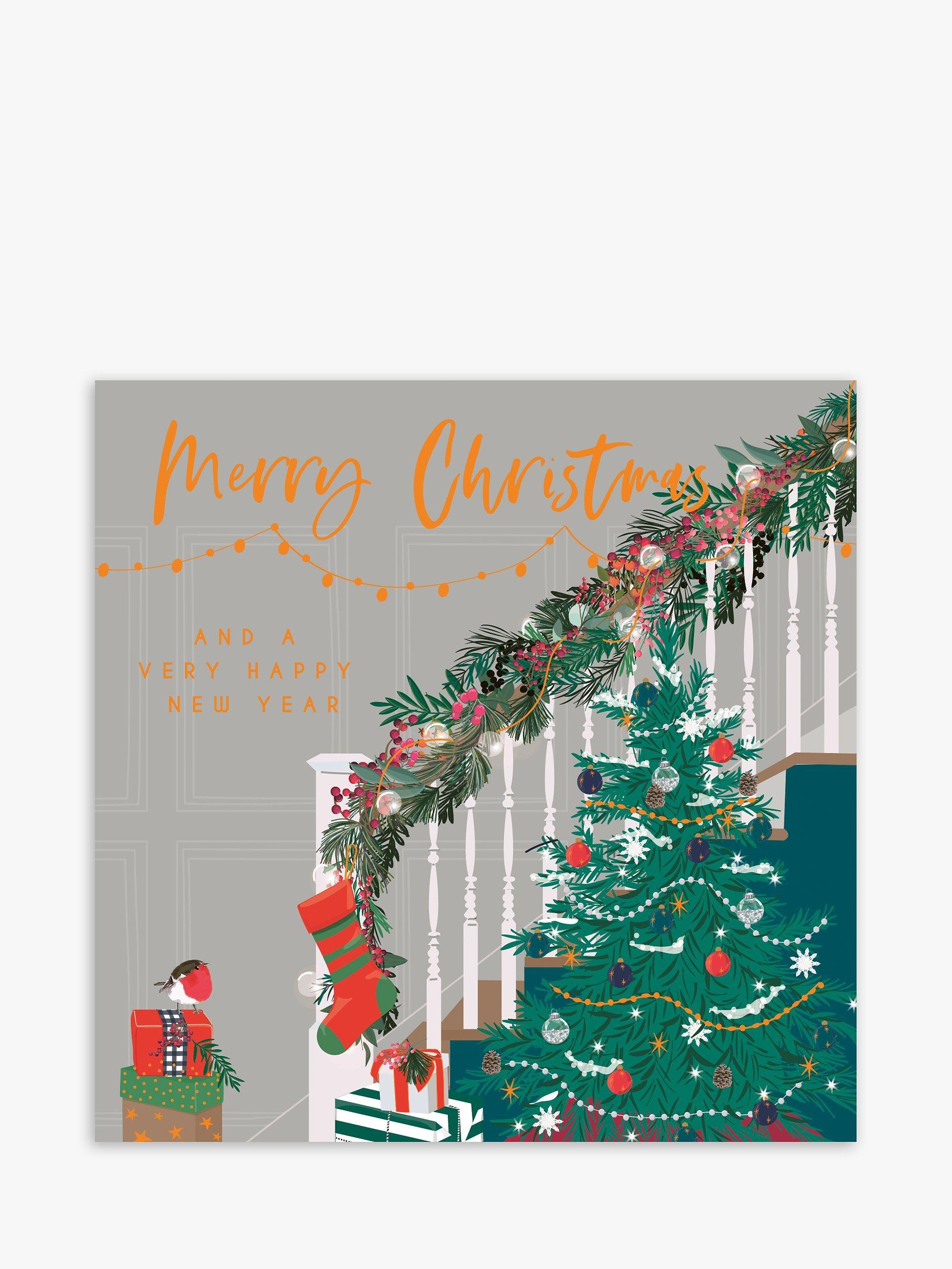 Belly Button Designs Staircase Christmas Card