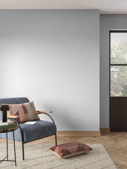 John Lewis Strie Vinyl Wallpaper - view 2, Silver Grey