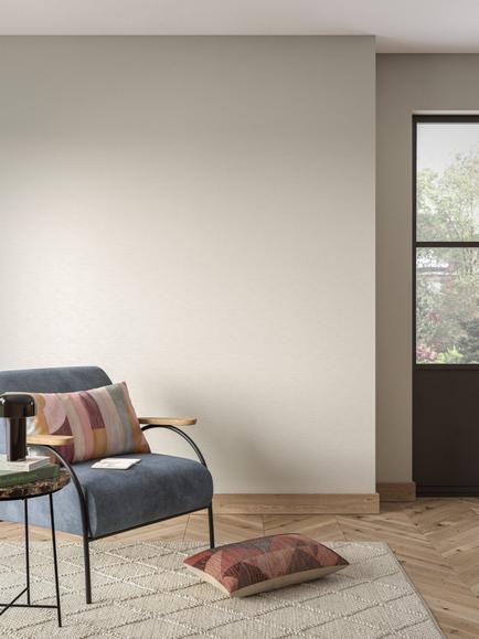 John Lewis Strie Vinyl Wallpaper - view 2, Putty