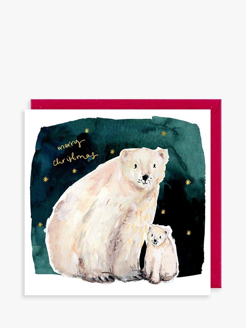 Louise Mulgrew Designs Polar Bear and Cub Christmas Card