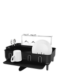 simplehuman Steel Frame Dish Rack, Matte Black Steel
