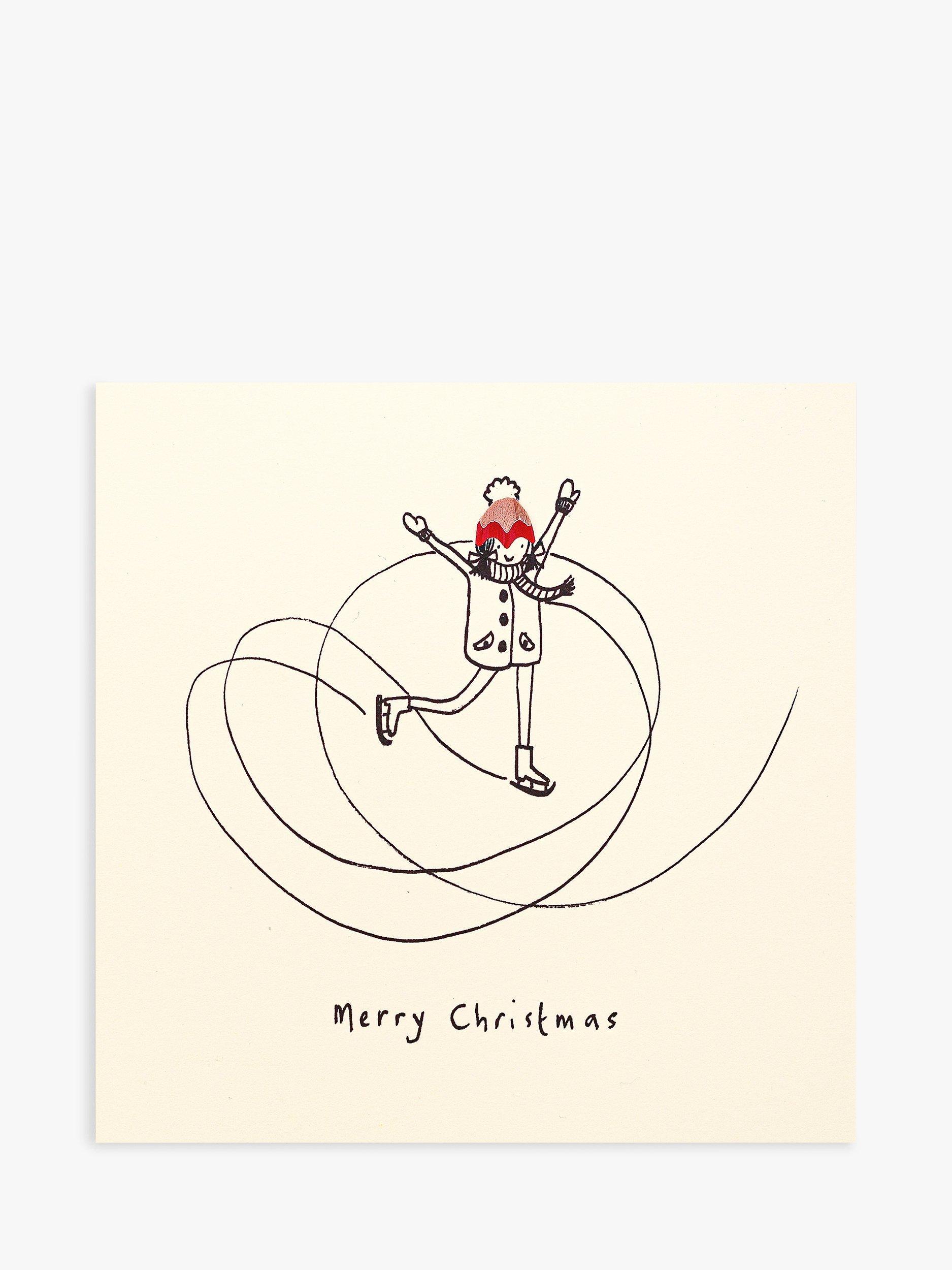 Ruth Jackson Ice Skater Christmas Card
