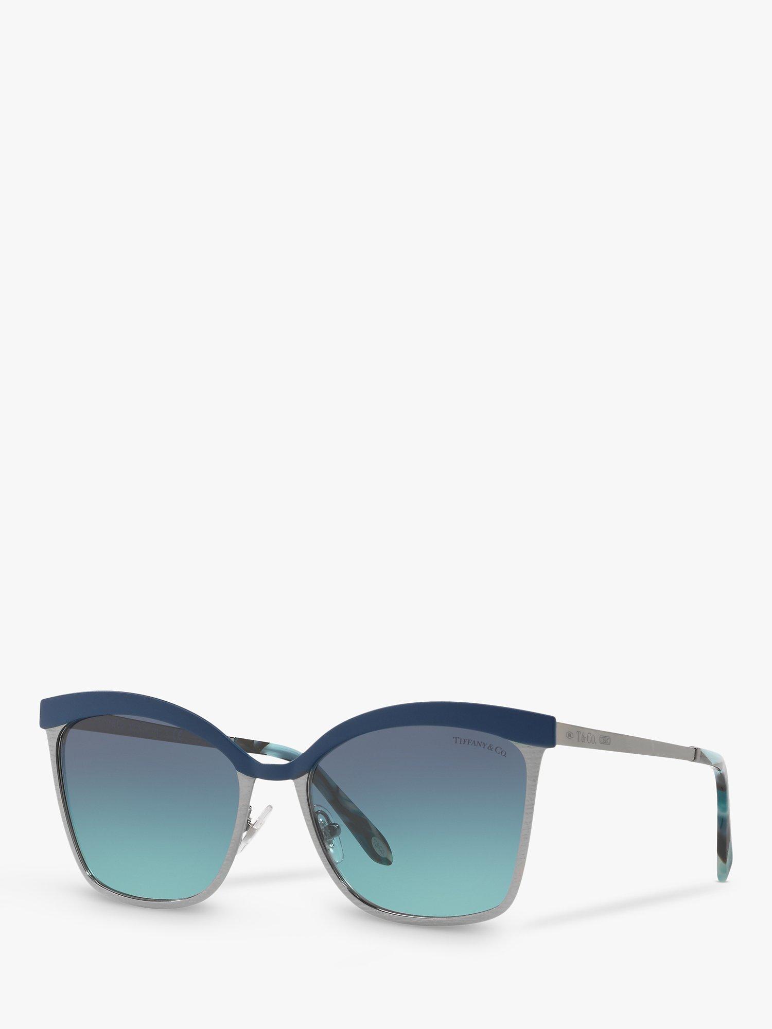 Tiffany & Co TF3060 Women's Square Sunglasses, Gunmetal/Blue Gradient