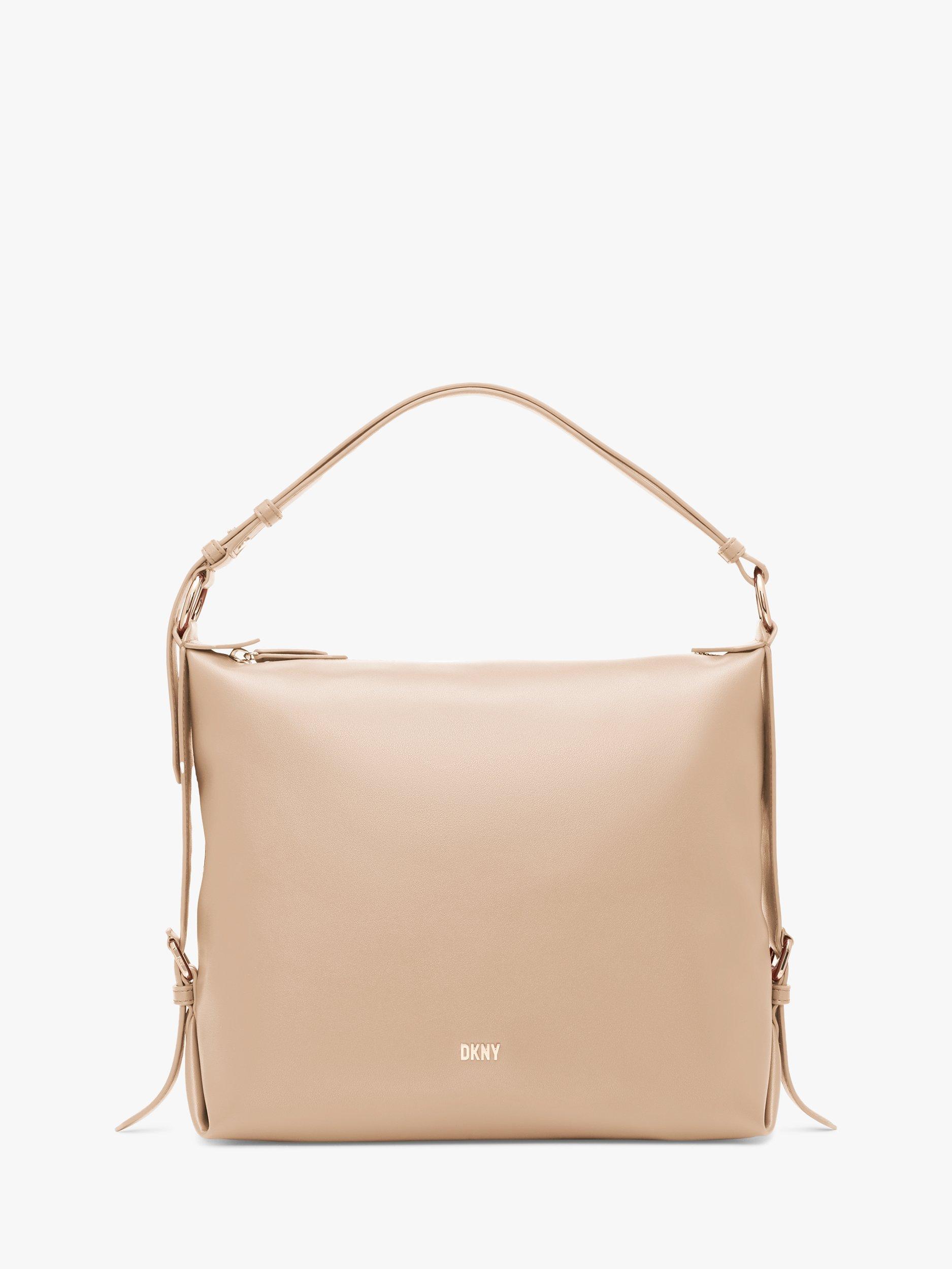 DKNY Village Small Leather Hobo Bag, Neutral