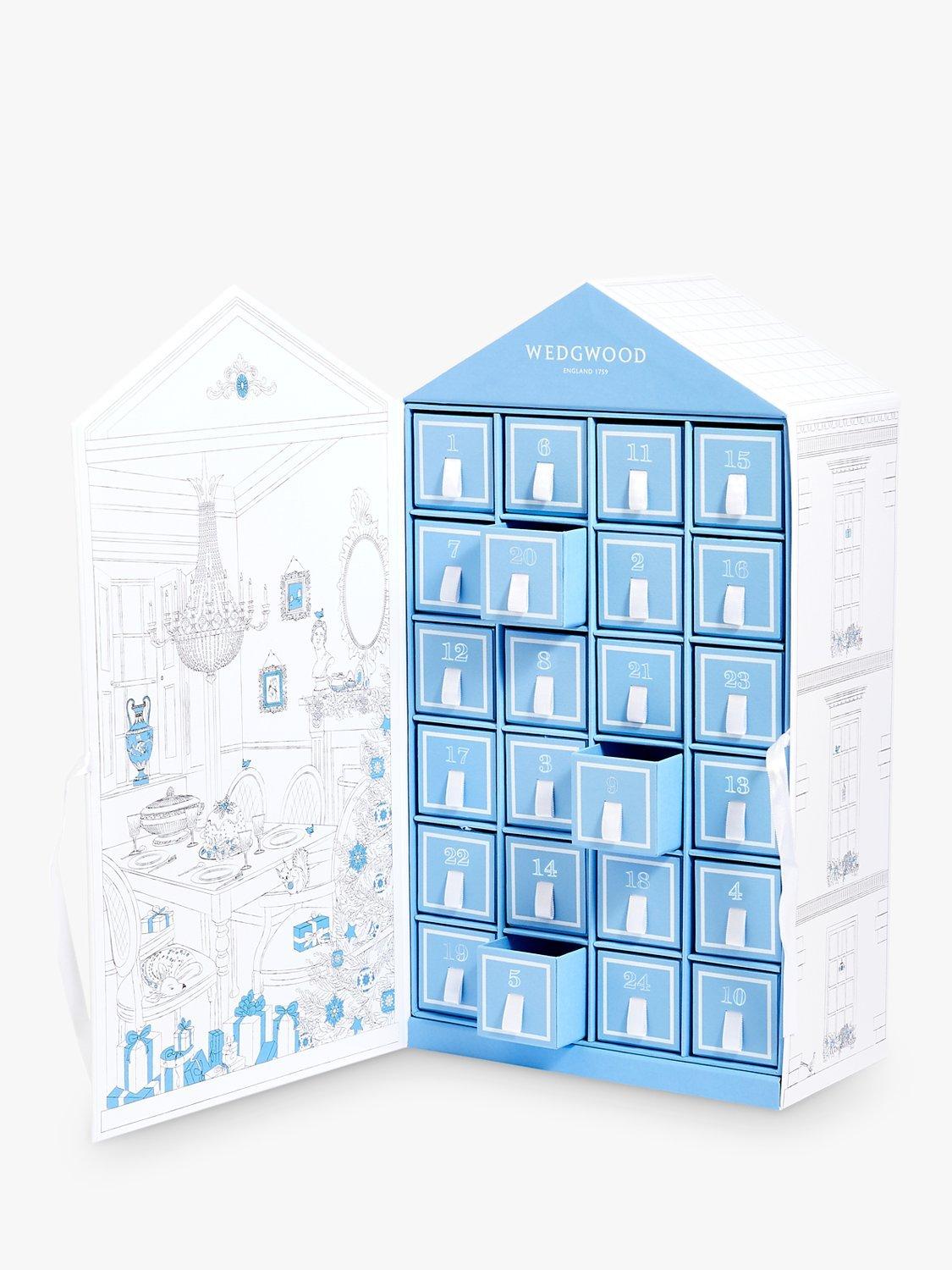 Wedgwood Fine Bone China Christmas Advent Calendar 2023, Blue/White