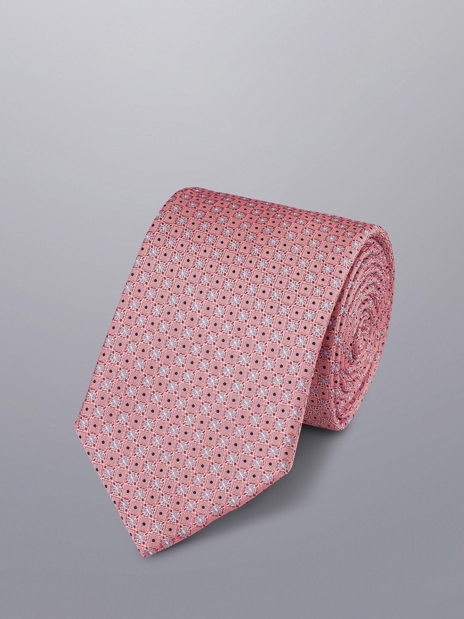 Charles Tyrwhitt Stain Resistant Silk Tie, Pink/Multi