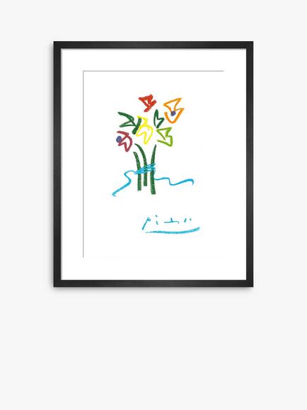 John Lewis Pablo Picasso 'Fleurs' Framed Print & Mount, 50 x 40cm, Multi, Multi