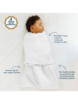HALO SleepSack Swaddle Baby Sleeping Bag, 1.5 Tog - view 2, Cotton White