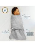 HALO SleepSack Swaddle Baby Sleeping Bag, 1.5 Tog, Heather Grey
