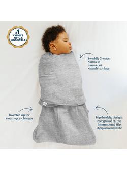 HALO SleepSack Swaddle Baby Sleeping Bag, 1.5 Tog - view 2, Heather Grey