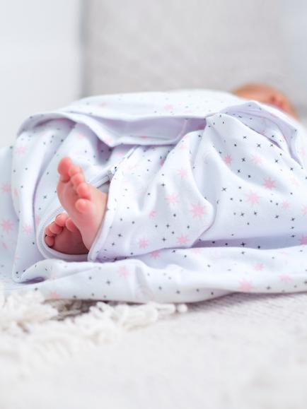 HALO SleepSack Swaddle Midnight Moons Baby Sleeping Bag, 1.5 Tog - view 2, Pink