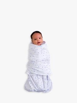 HALO SleepSack Swaddle Midnight Moons Baby Sleeping Bag, 1.5 Tog, Blue