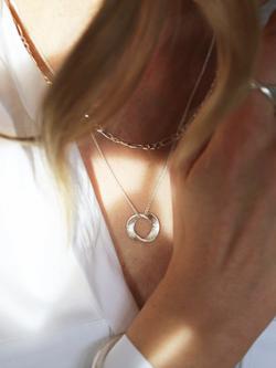 Tutti Cypress Double Layer Pendant Necklace - view 2, Silver