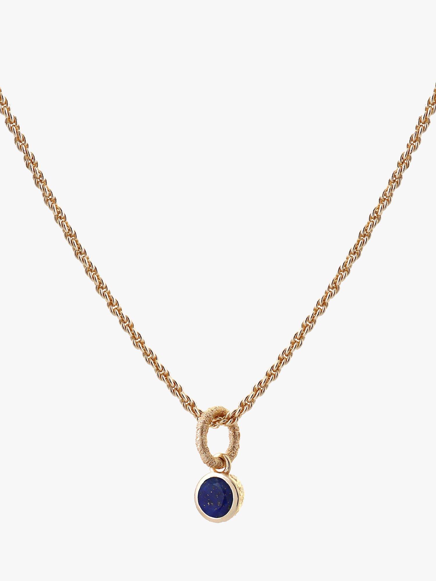 Tutti & Co September Birthstone Necklace, Lapis/Gold