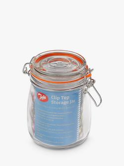 Tala Lever Arm Clip-Top Glass Storage Jar, 750ml, Clear - view 2, Clear