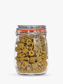 Tala Lever Arm Clip-Top Glass Storage Jar, 750ml, Clear, Clear