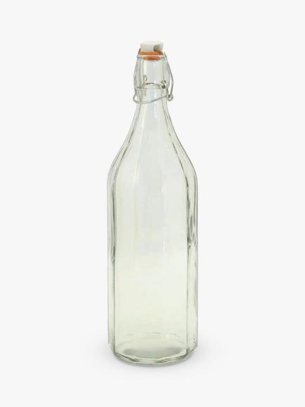 Tala Glass Clip-Top Cordial Bottle, 1L, Clear, Clear