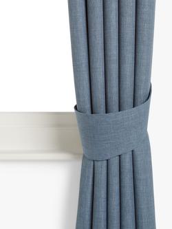 John Lewis Textured Weave Tieback, Pack of 2 - view 2, Blue