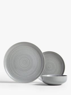 John Lewis ANYDAY Craft Speckle Glaze Dinnerware Set, 12 Piece - view 2, Grey