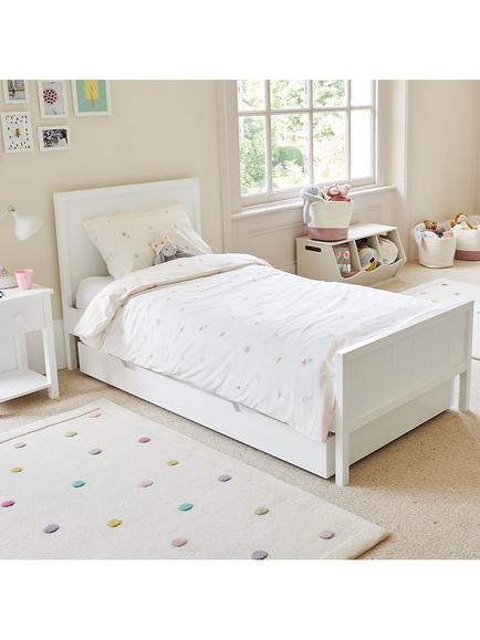 Great Little Trading Co Lulworth Bed Frame, Single, White, White