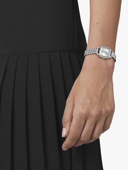 Tissot T0581091103601 Women's Lovely Square Bracelet Strap Watch, Silver - view 2, Silver