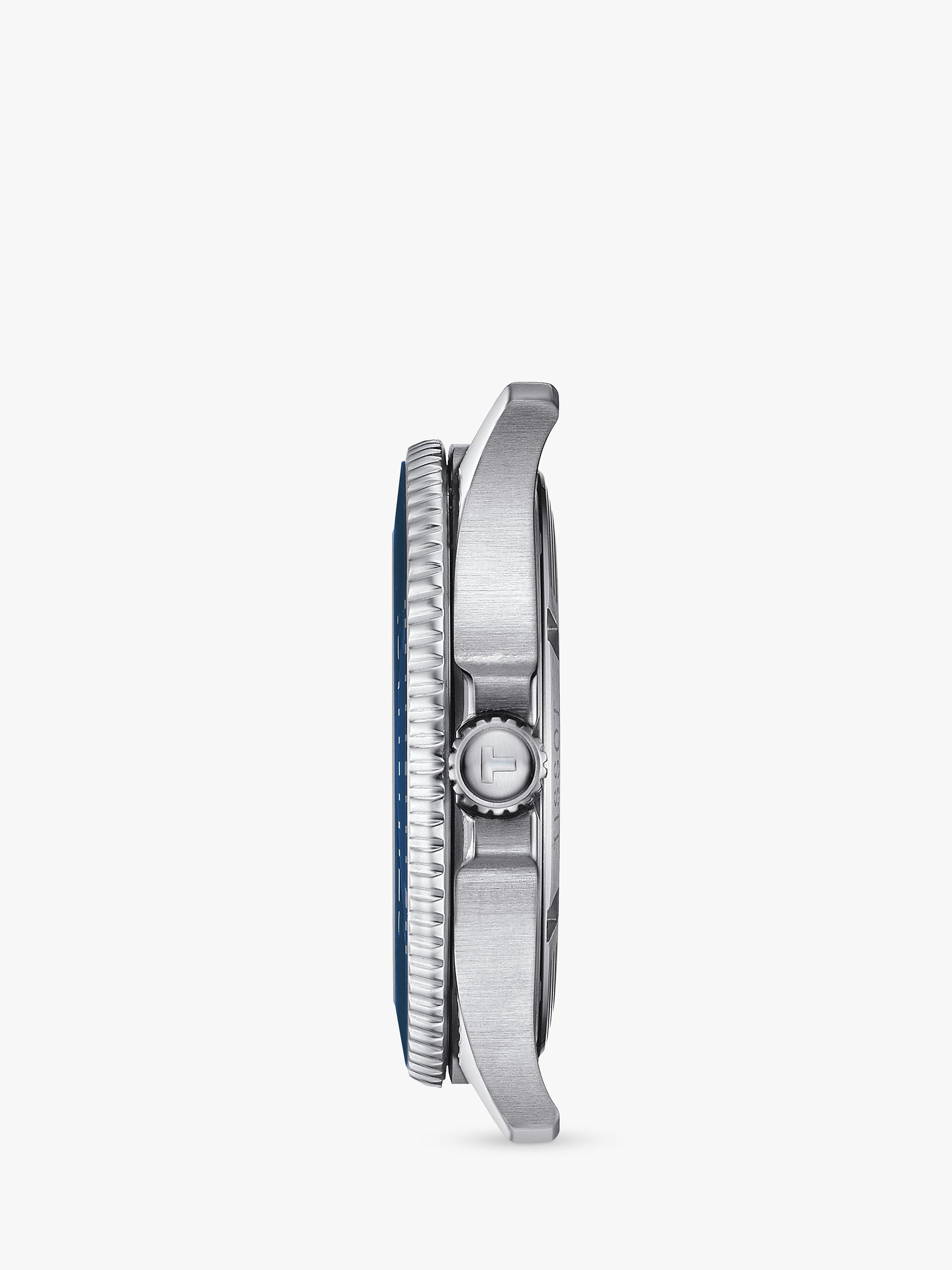 Product image 2 of 4, which shows Tissot T1204101104100 Men's Seastar 1000 Quartz Bracelet Strap Watch, Silver