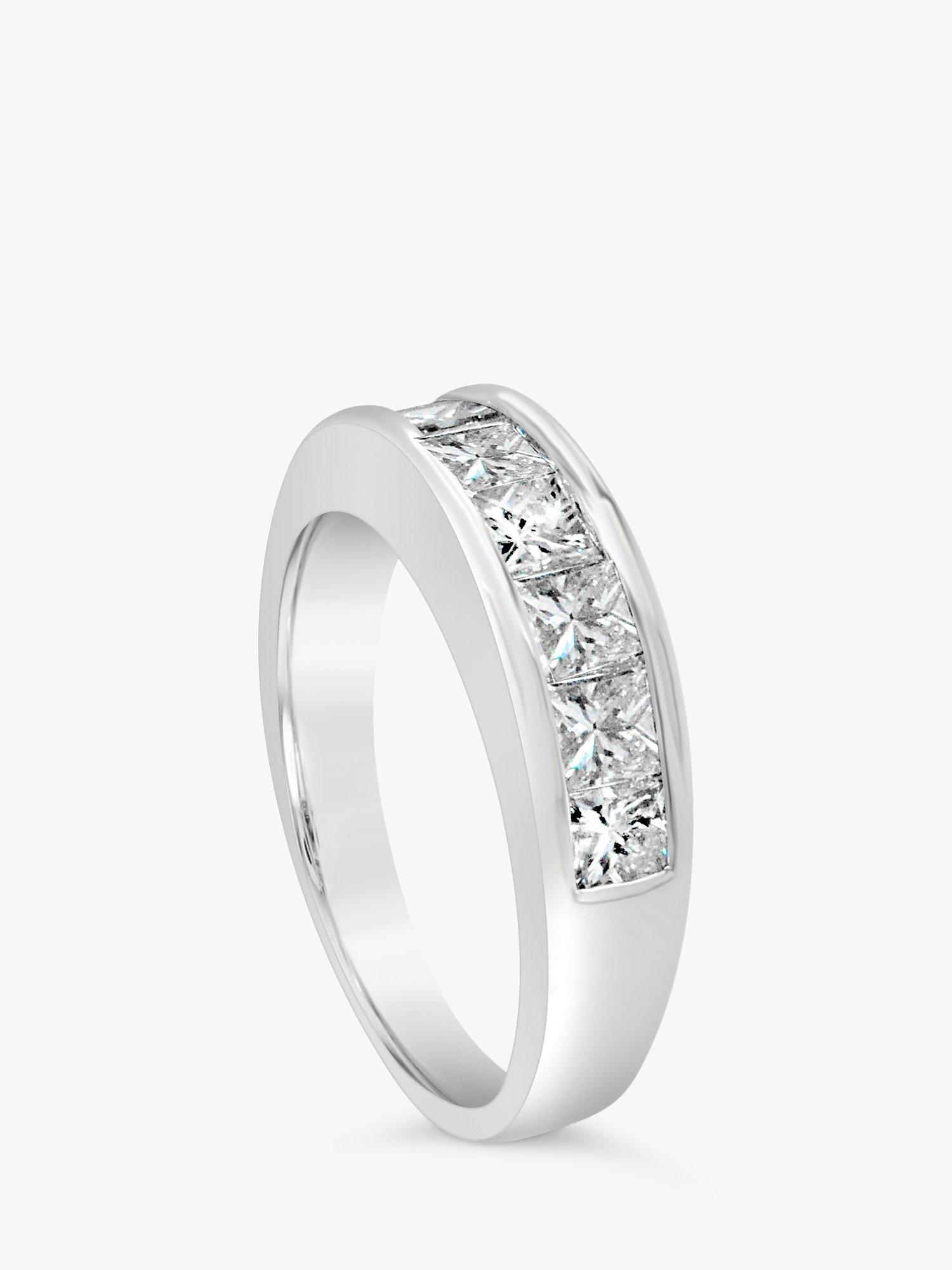 Product image 3 of 6, which shows Milton & Humble Jewellery Pre-Loved 18ct White Gold Diamond Half Eternity Ring