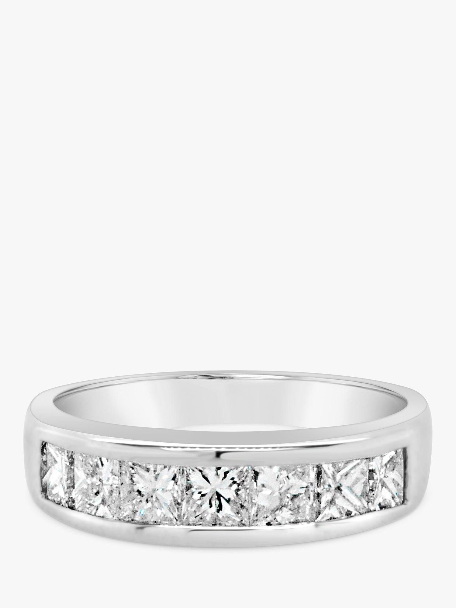 Product image 4 of 6, which shows Milton & Humble Jewellery Pre-Loved 18ct White Gold Diamond Half Eternity Ring