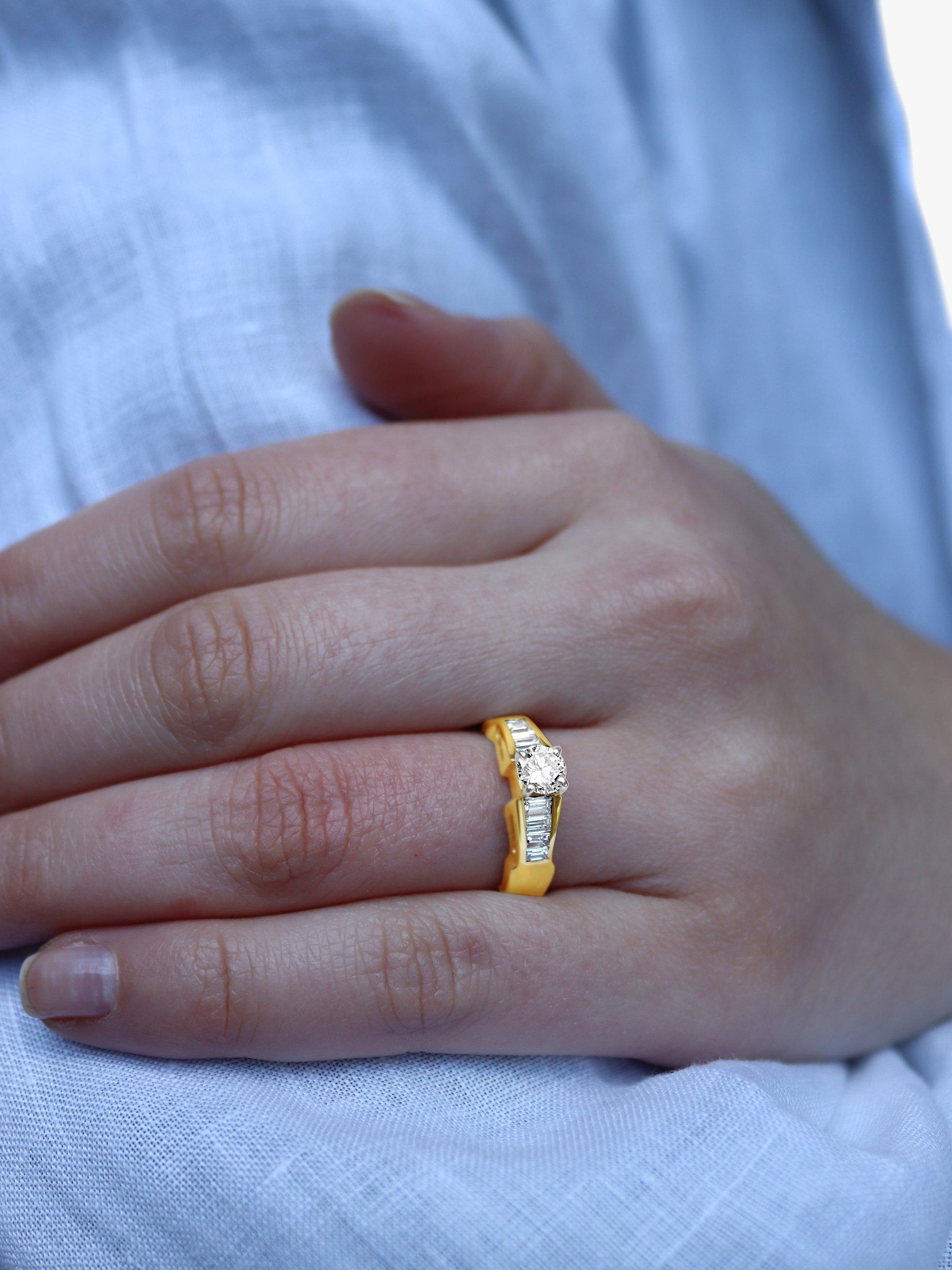 Product image 5 of 5, which shows Milton & Humble Jewellery Pre-Loved 14ct Yellow and White Gold Diamond Ring