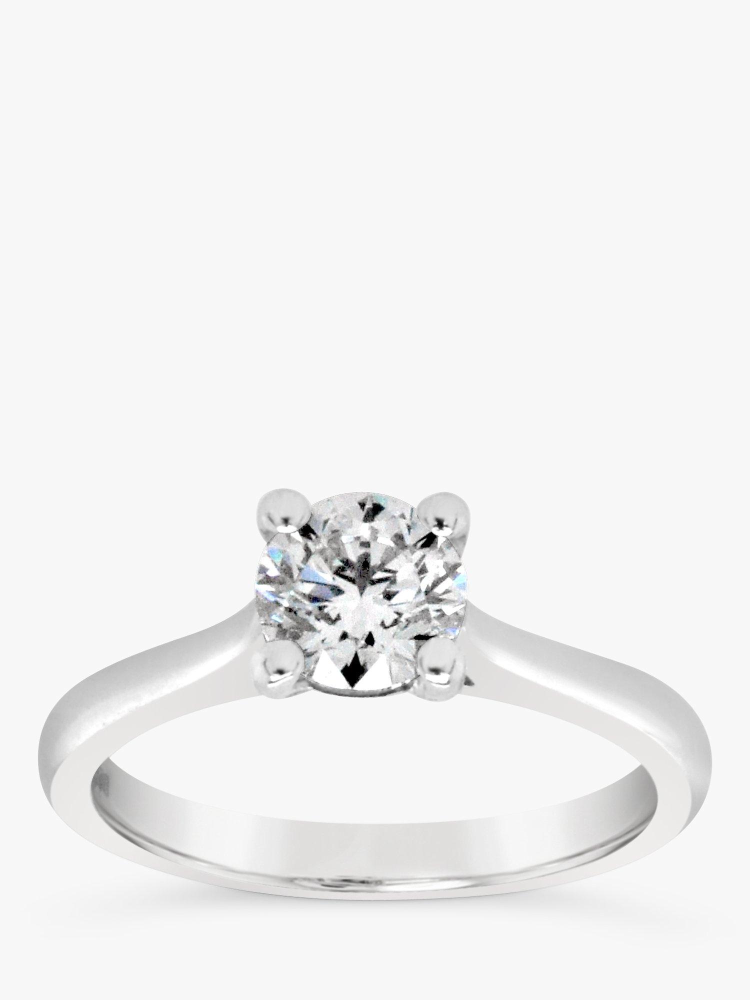 Product image 1 of 6, which shows Milton & Humble Jewellery Pre-Loved Platinum Solitaire Diamond Ring, Dated Edinburgh 2014