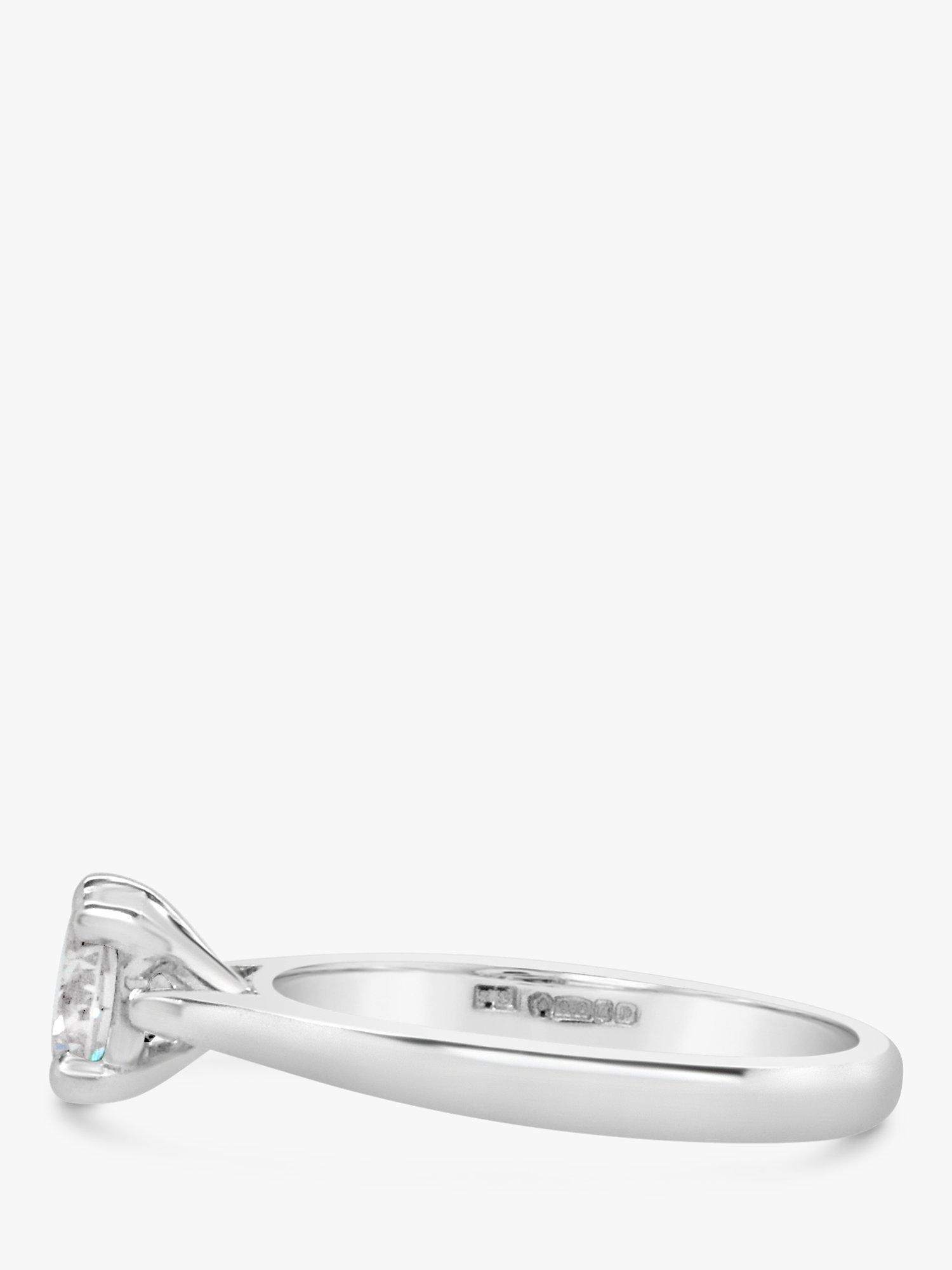 Product image 4 of 6, which shows Milton & Humble Jewellery Pre-Loved Platinum Solitaire Diamond Ring, Dated Edinburgh 2014