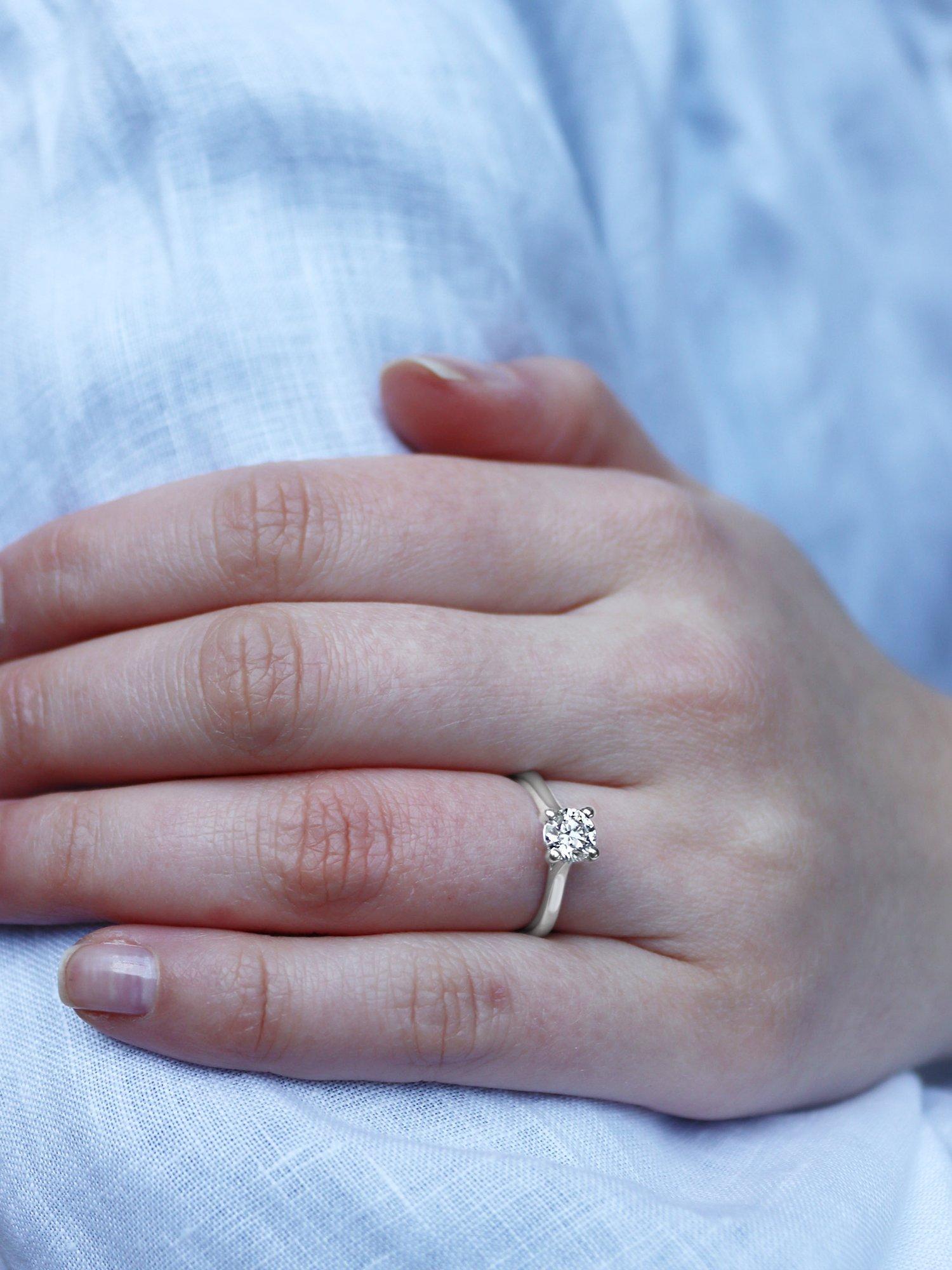 Product image 6 of 6, which shows Milton & Humble Jewellery Pre-Loved Platinum Solitaire Diamond Ring, Dated Edinburgh 2014