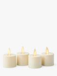 Luminara LED Tealights, Set of 4, Ivory