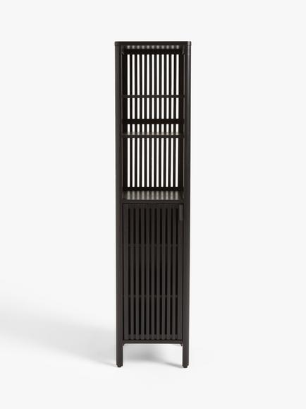 John Lewis Slatted Bathroom Tallboy, Slate - view 2, Slate