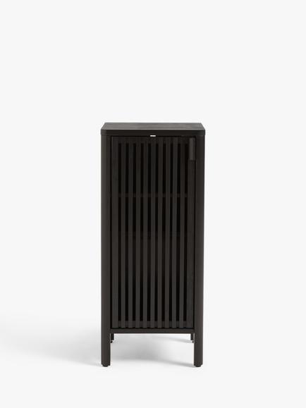John Lewis Slatted Bathroom Cupboard, Slate - view 2, Slate