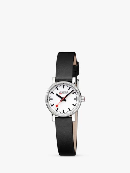 Mondaine Women's Evo 2 26mm Vegan Leather Strap Watch, Black