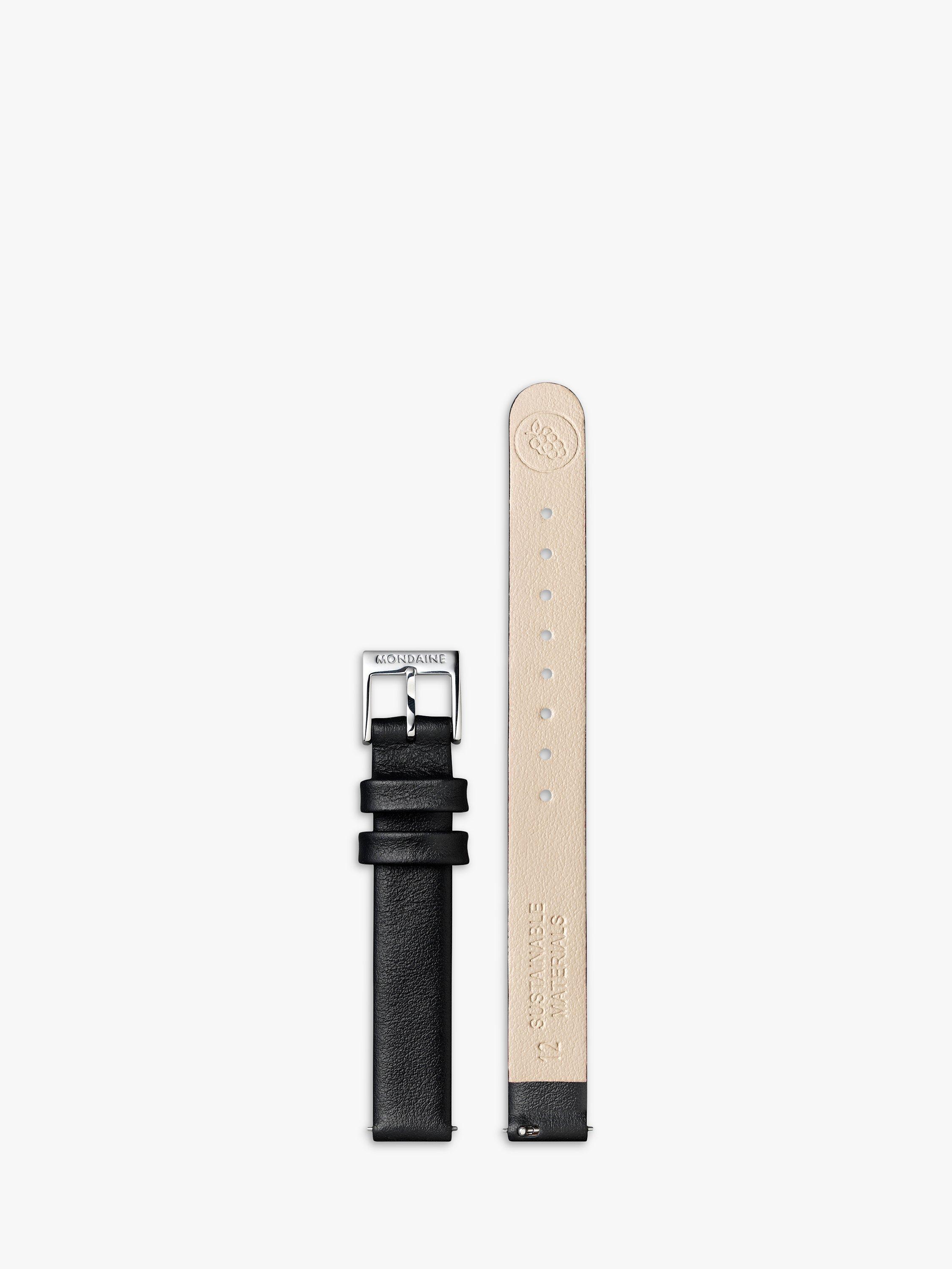 Product image 6 of 10, which shows Mondaine Women's Evo 2 Vegan Leather Strap Watch, Black